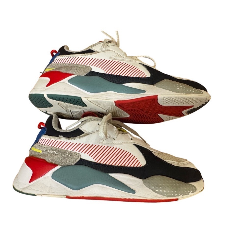 Puma RS-X Reinvent Kids Sneakers White Red Blue 386895-01 Size 3C